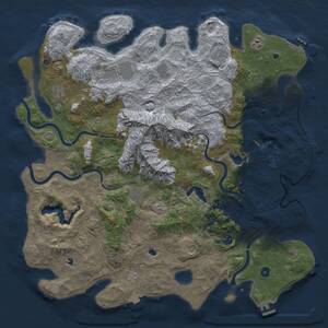Thumbnail Rust Map: Procedural Map, Size: 5000, Seed: 281793, 16 Monuments