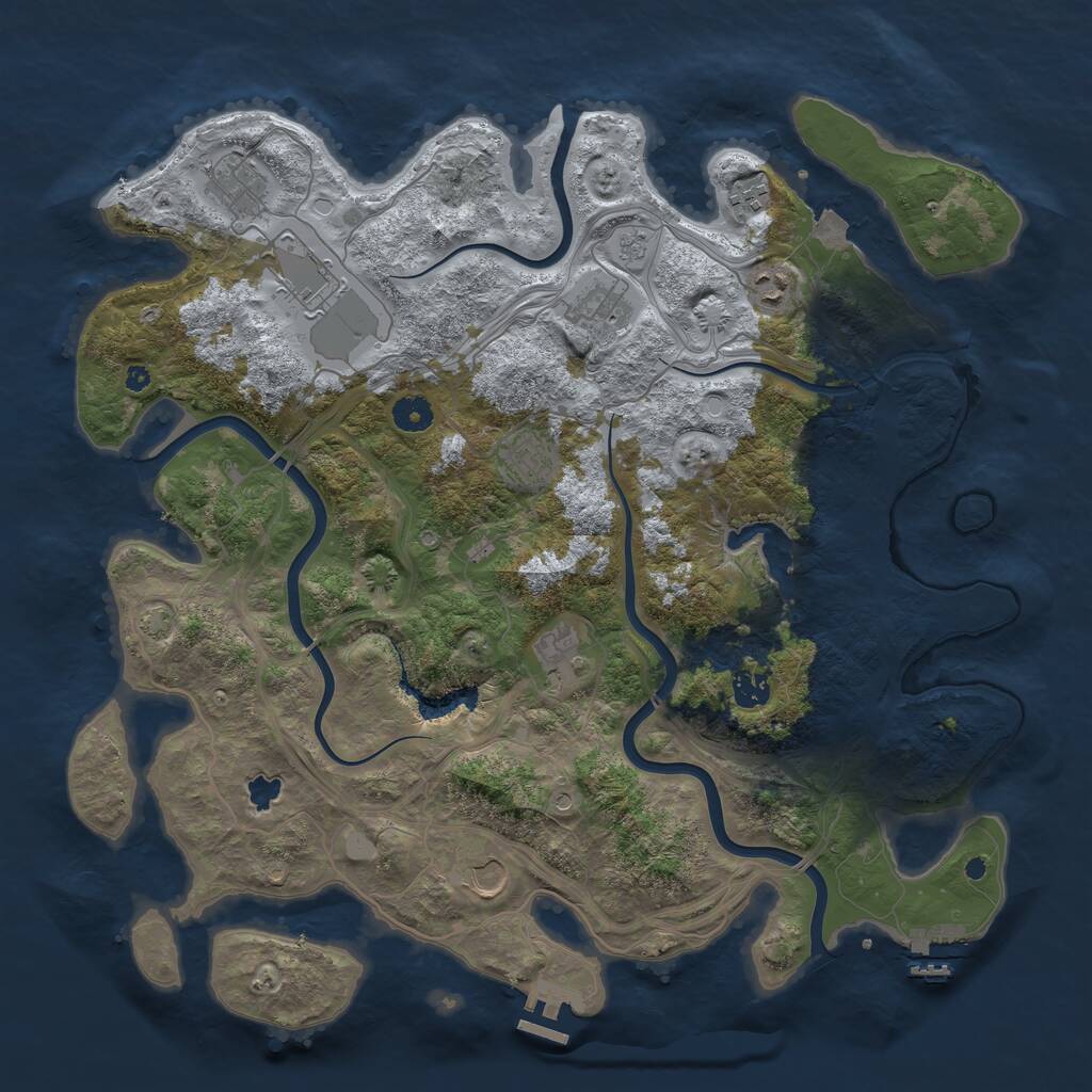 Rust Map: Procedural Map, Size: 4250, Seed: 1658498088, 15 Monuments