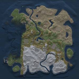 Thumbnail Rust Map: Procedural Map, Size: 4000, Seed: 1769817697, 17 Monuments