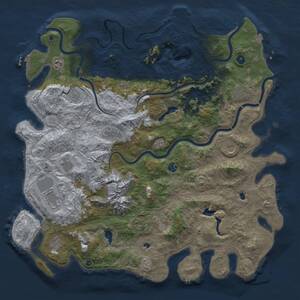 Thumbnail Rust Map: Procedural Map, Size: 5000, Seed: 726028944, 17 Monuments