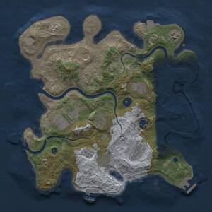Thumbnail Rust Map: Procedural Map, Size: 3500, Seed: 742193, 14 Monuments