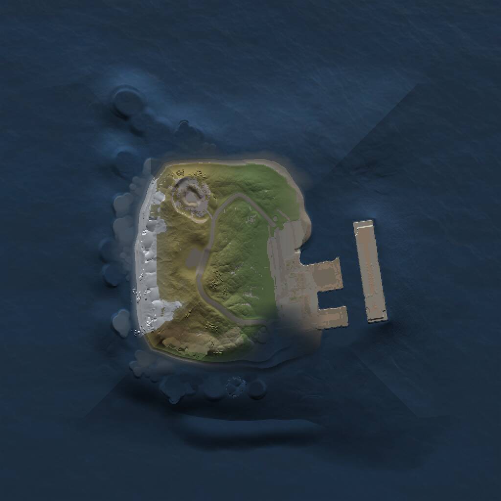 Rust Map: Procedural Map, Size: 1000, Seed: 1861047878, 2 Monuments