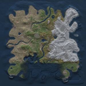 Thumbnail Rust Map: Procedural Map, Size: 4000, Seed: 65297, 15 Monuments