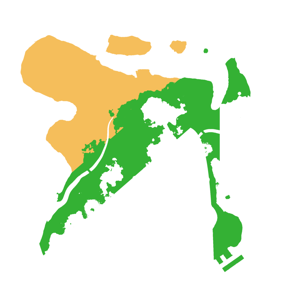 Biome Rust Map: Procedural Map, Size: 2500, Seed: 1651892372
