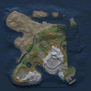 Thumbnail Rust Map: Procedural Map, Size: 2500, Seed: 1651892372, 9 Monuments