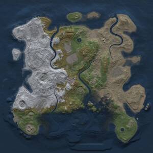 Thumbnail Rust Map: Procedural Map, Size: 3500, Seed: 66880027, 13 Monuments