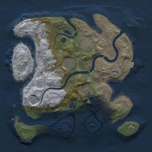 Thumbnail Rust Map: Procedural Map, Size: 3000, Seed: 50431, 11 Monuments