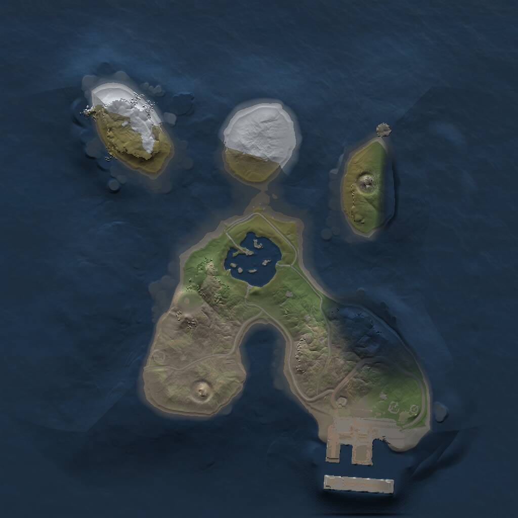 Rust Map: Procedural Map, Size: 1500, Seed: 1658498088, 3 Monuments