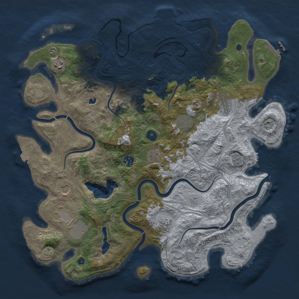 Rust Map: Procedural Map, Size: 4250, Seed: 751577019, 15 Monuments