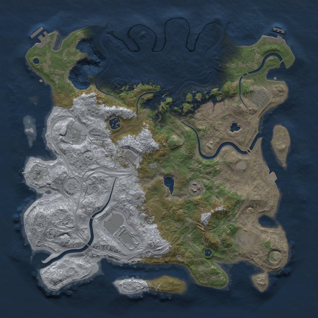 Rust Map: Procedural Map, Size: 4250, Seed: 1603146034, 16 Monuments