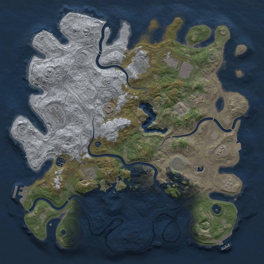 Rust Map: Procedural Map, Size: 4250, Seed: 717236010, 15 Monuments
