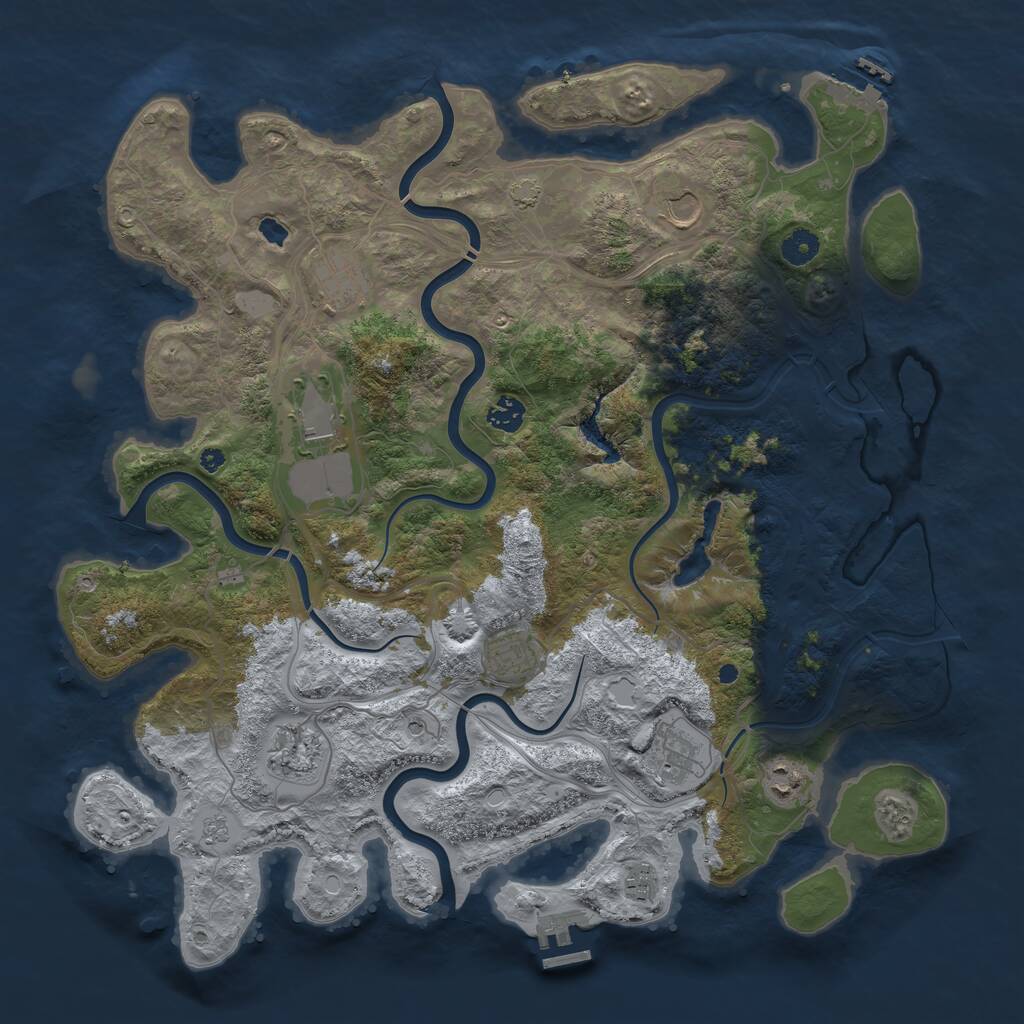 Rust Map: Procedural Map, Size: 4250, Seed: 40317252, 15 Monuments