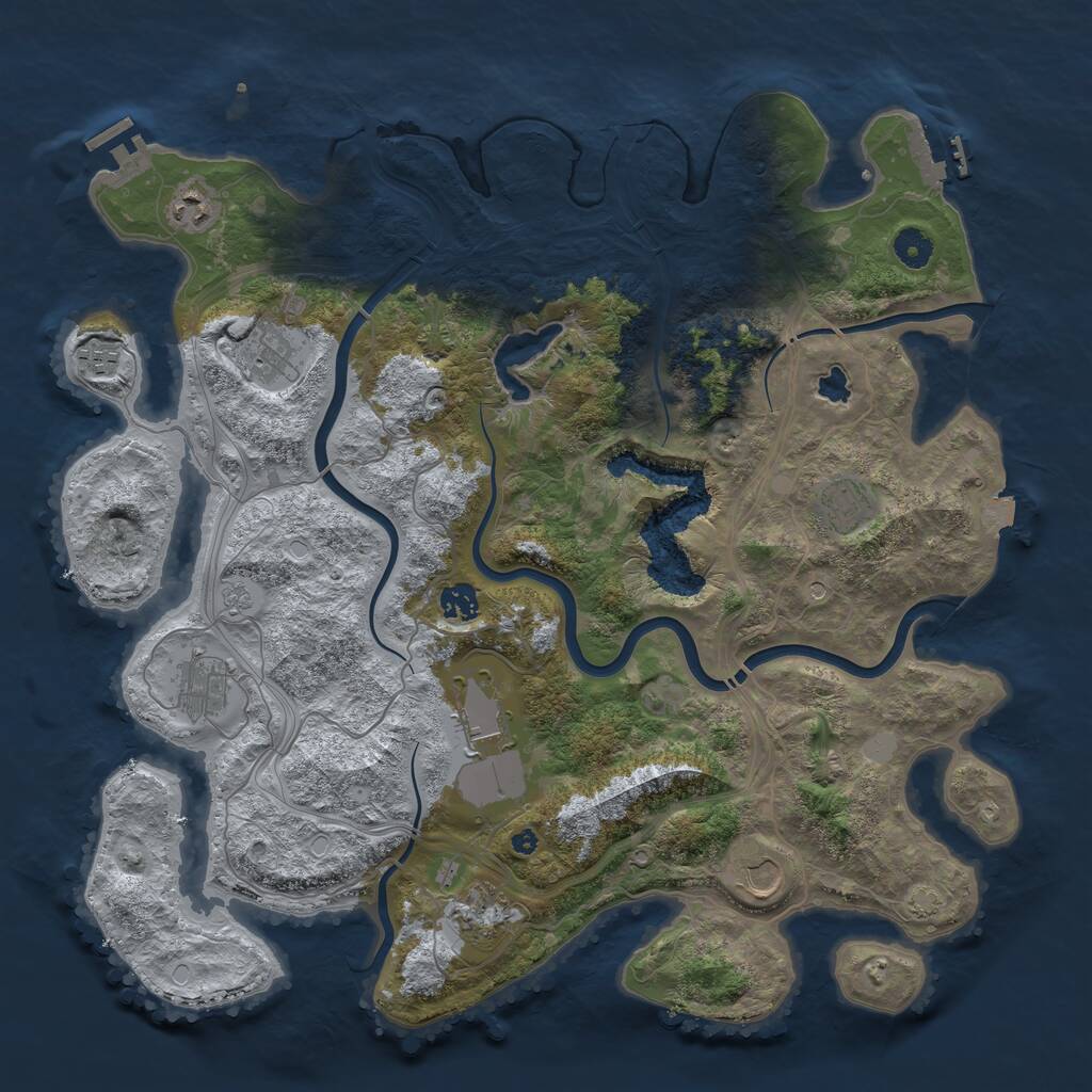 Rust Map: Procedural Map, Size: 4250, Seed: 1605375456, 15 Monuments