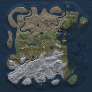 Thumbnail Rust Map: Procedural Map, Size: 4250, Seed: 51200182, 15 Monuments