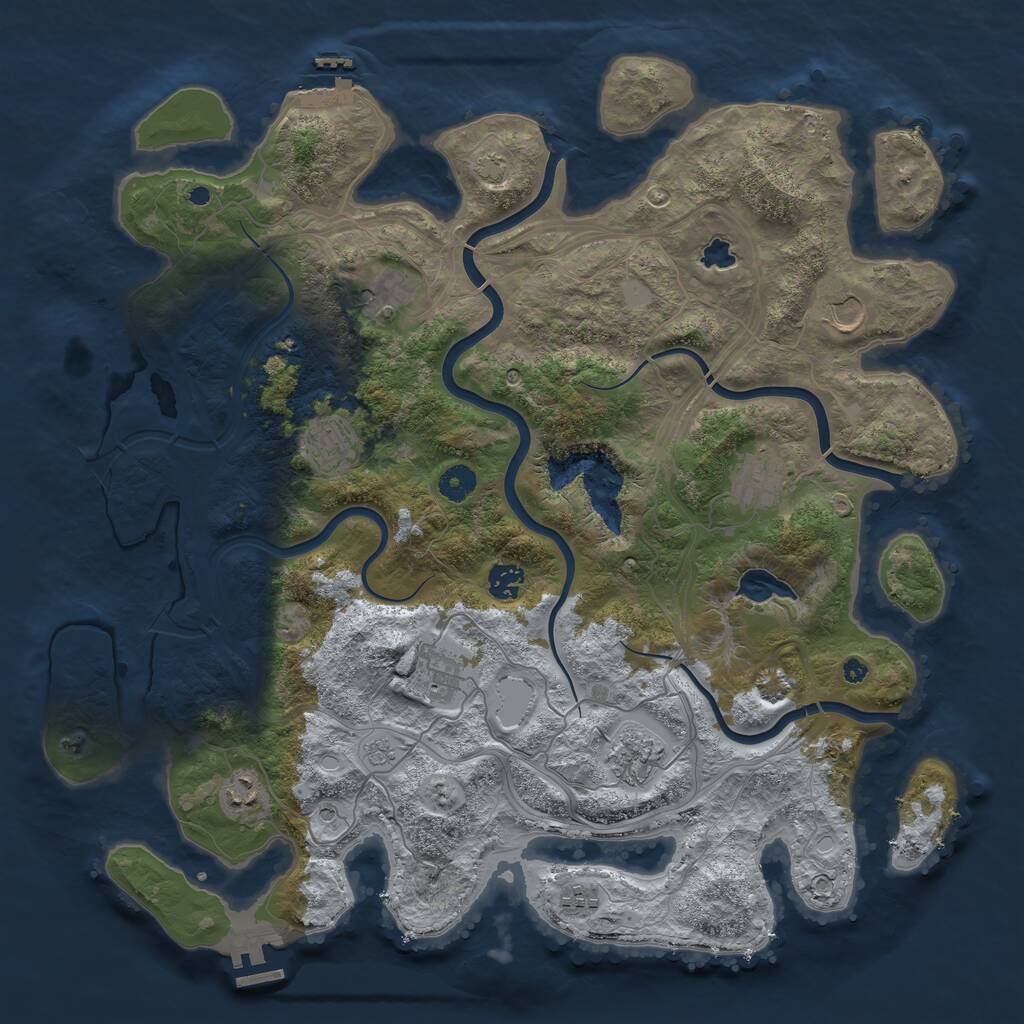 Rust Map: Procedural Map, Size: 4250, Seed: 3846664, 15 Monuments