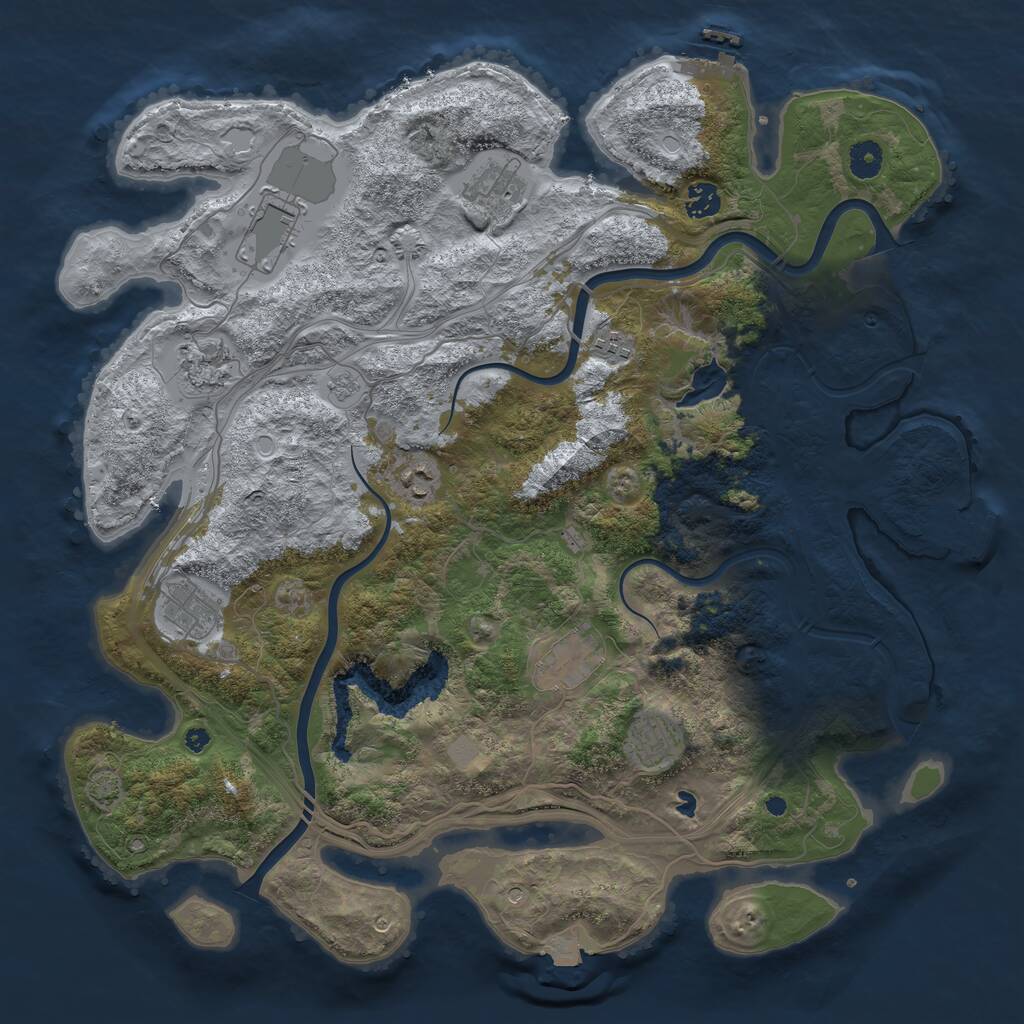 Rust Map: Procedural Map, Size: 4250, Seed: 1508523752, 15 Monuments