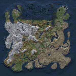 Thumbnail Rust Map: Procedural Map, Size: 4250, Seed: 694498734, 16 Monuments
