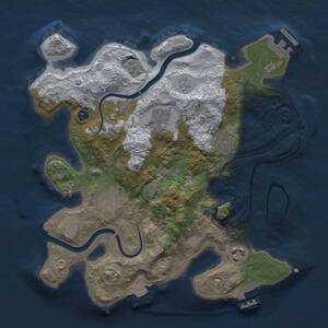 Thumbnail Rust Map: Procedural Map, Size: 3000, Seed: 1704700418, 11 Monuments