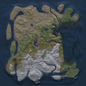 Thumbnail Rust Map: Procedural Map, Size: 4000, Seed: 499491582, 16 Monuments