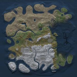 Thumbnail Rust Map: Procedural Map, Size: 4000, Seed: 304, 14 Monuments
