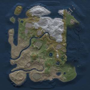 Thumbnail Rust Map: Procedural Map, Size: 3500, Seed: 563405355, 15 Monuments