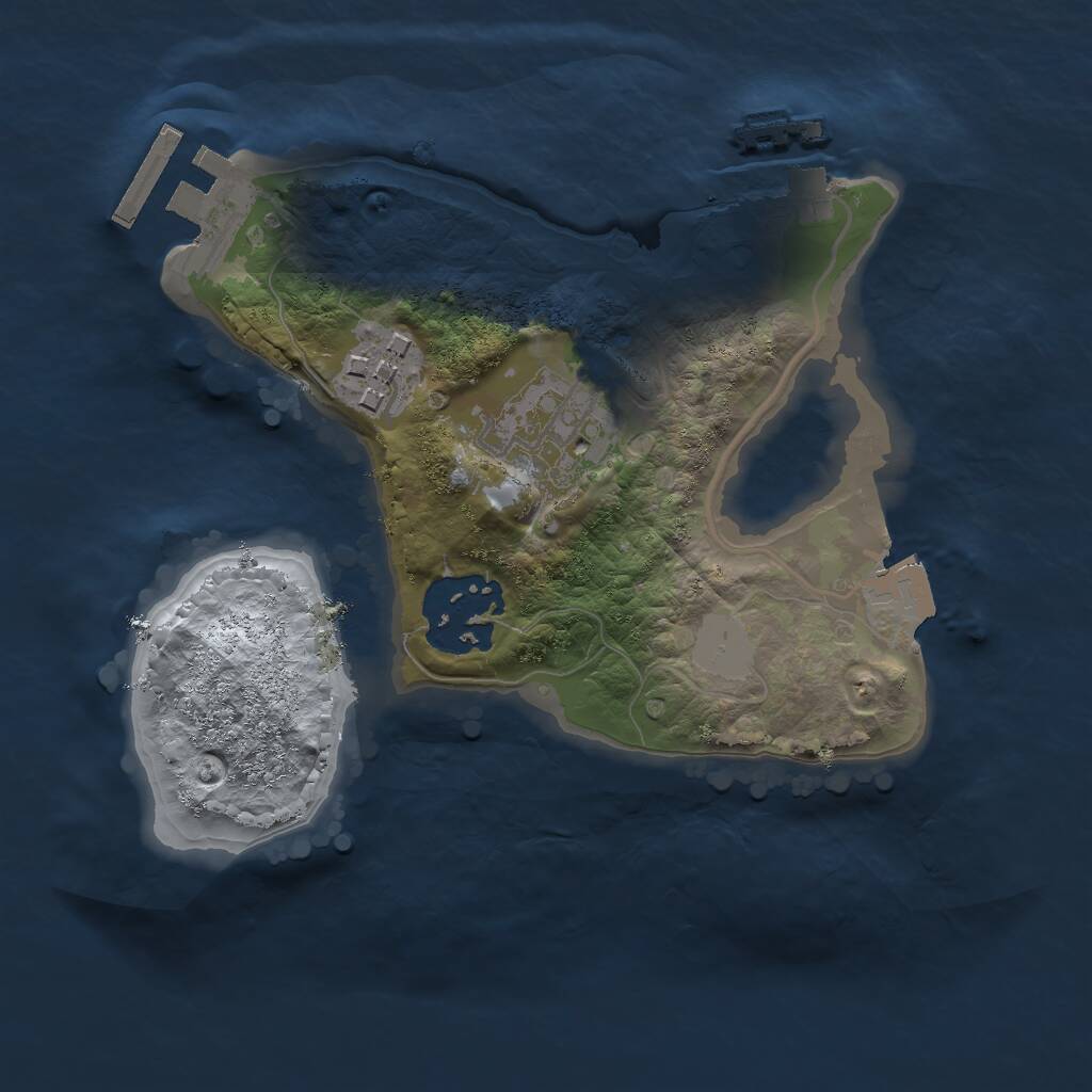 Rust Map: Procedural Map, Size: 2000, Seed: 1590410398, 6 Monuments