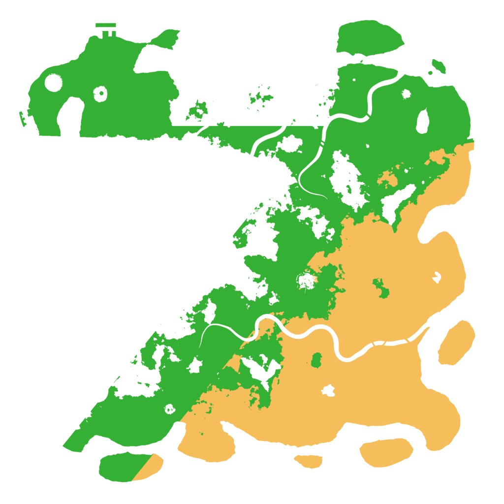 Biome Rust Map: Procedural Map, Size: 5000, Seed: 1145