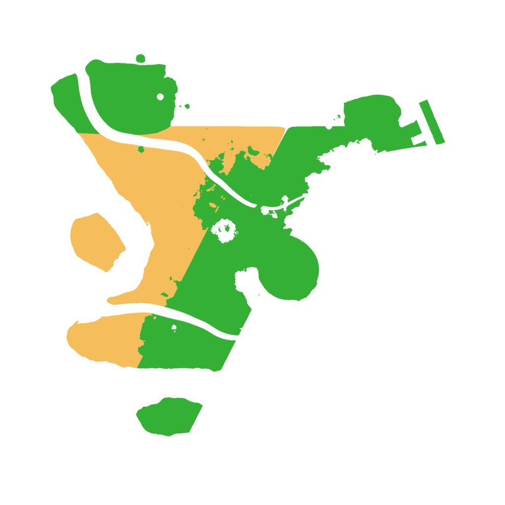 Biome Rust Map: Procedural Map, Size: 2200, Seed: 22222