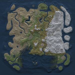 Thumbnail Rust Map: Procedural Map, Size: 4800, Seed: 334119851, 16 Monuments
