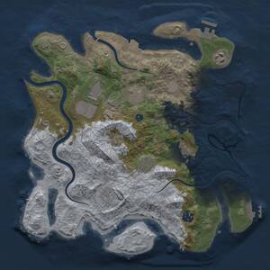 Thumbnail Rust Map: Procedural Map, Size: 3500, Seed: 26507, 14 Monuments