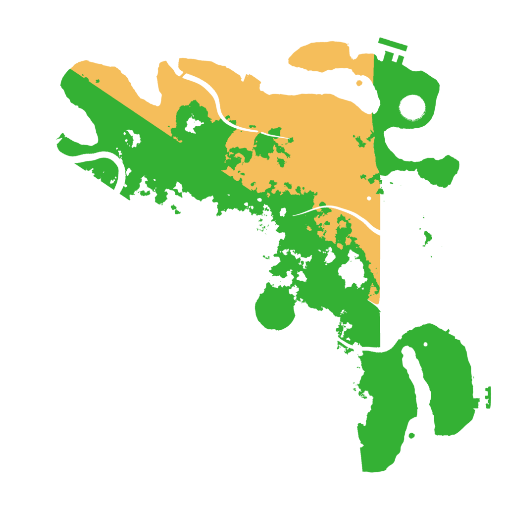Biome Rust Map: Procedural Map, Size: 3500, Seed: 26507
