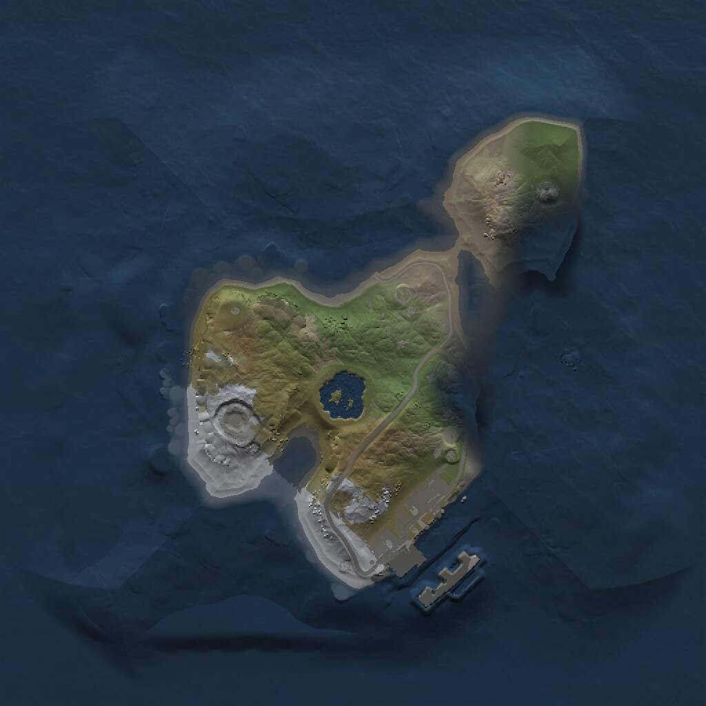 Rust Map: Procedural Map, Size: 1500, Seed: 51000, 2 Monuments