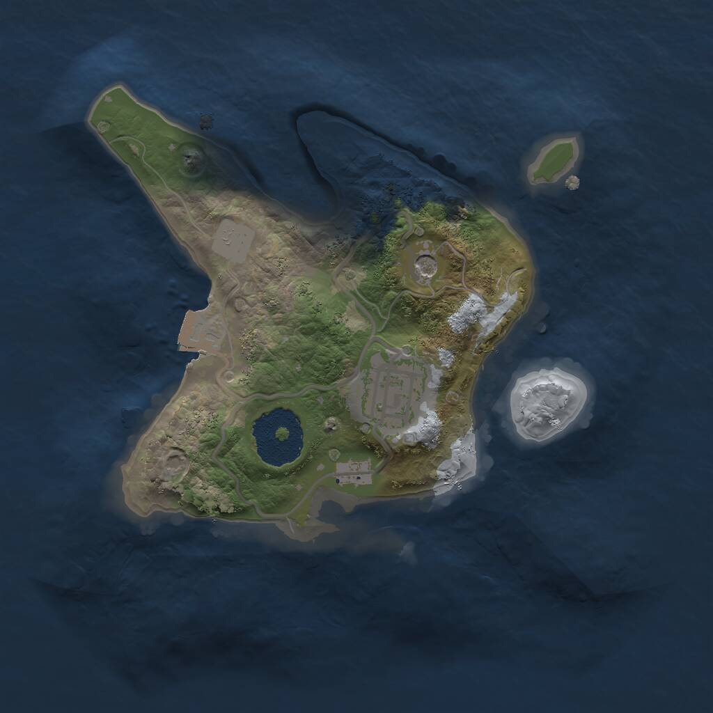 Rust Map: Procedural Map, Size: 2000, Seed: 2617, 3 Monuments