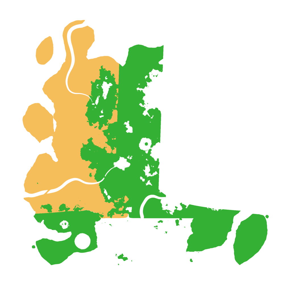 Biome Rust Map: Procedural Map, Size: 3500, Seed: 500005