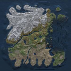 Thumbnail Rust Map: Procedural Map, Size: 4000, Seed: 1123804631, 15 Monuments