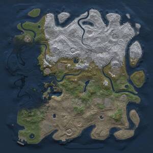 Thumbnail Rust Map: Procedural Map, Size: 4500, Seed: 91834, 17 Monuments
