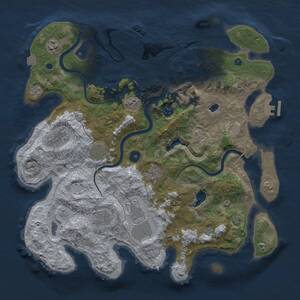 Thumbnail Rust Map: Procedural Map, Size: 4000, Seed: 1030697854, 15 Monuments