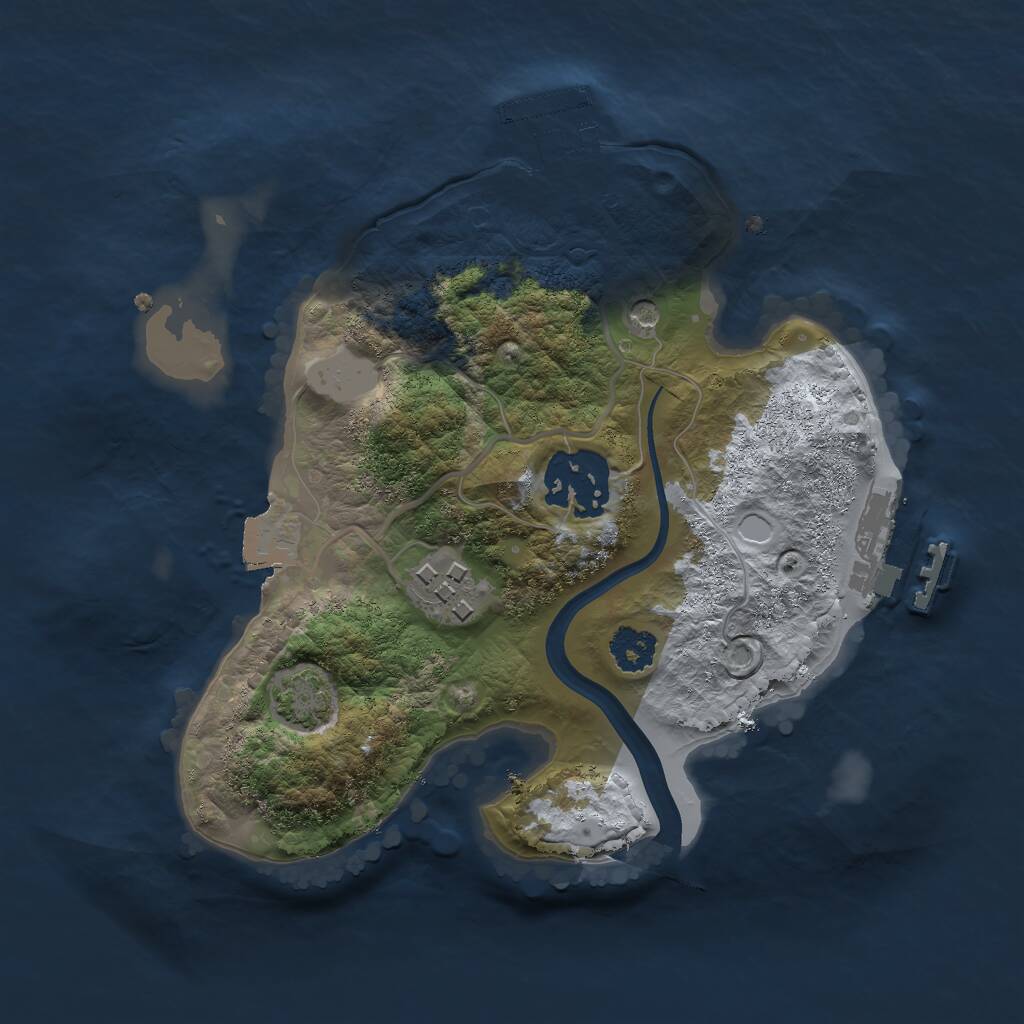 Rust Map: Procedural Map, Size: 2250, Seed: 23, 7 Monuments