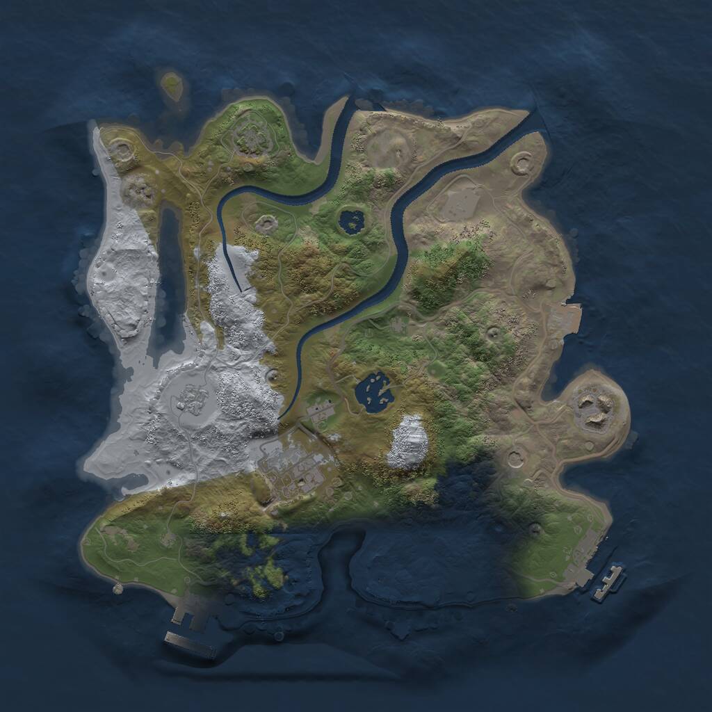 Rust Map: Procedural Map, Size: 2800, Seed: 534527178, 9 Monuments