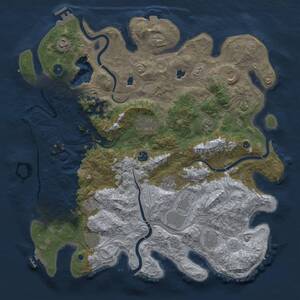 Thumbnail Rust Map: Procedural Map, Size: 4500, Seed: 111925158, 17 Monuments