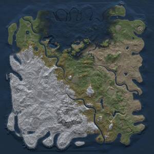 Thumbnail Rust Map: Procedural Map, Size: 6000, Seed: 831722, 17 Monuments