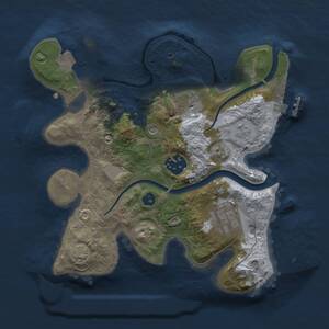 Thumbnail Rust Map: Procedural Map, Size: 2500, Seed: 1022499252, 8 Monuments