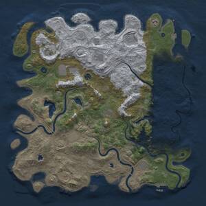 Thumbnail Rust Map: Procedural Map, Size: 4850, Seed: 573347269, 16 Monuments
