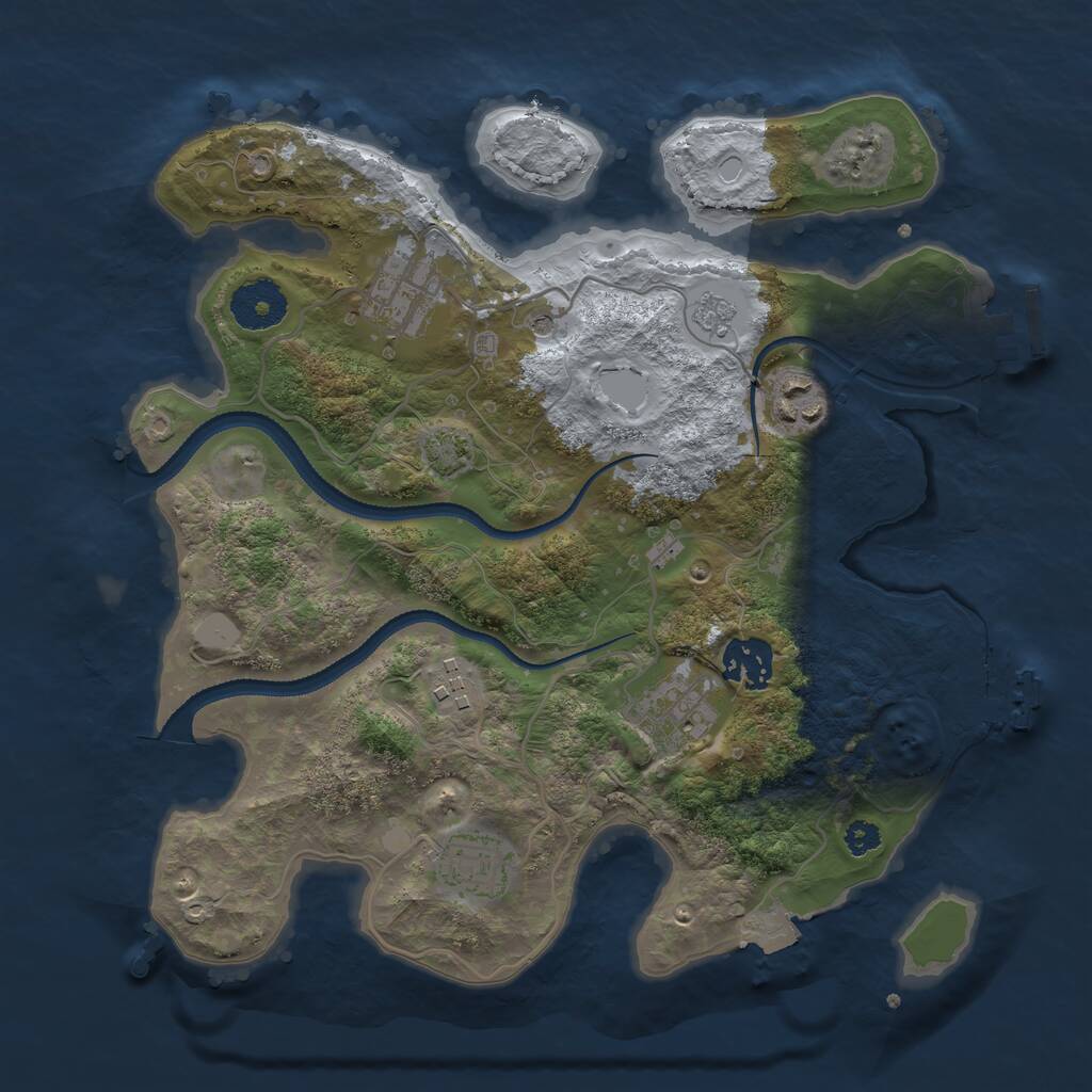 Rust Map: Procedural Map, Size: 3119, Seed: 481988, 12 Monuments