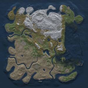 Thumbnail Rust Map: Procedural Map, Size: 4500, Seed: 617541196, 16 Monuments
