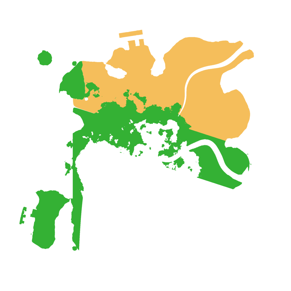 Biome Rust Map: Procedural Map, Size: 2500, Seed: 1104603505