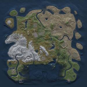 Thumbnail Rust Map: Procedural Map, Size: 4500, Seed: 9768142, 16 Monuments