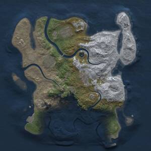 Thumbnail Rust Map: Procedural Map, Size: 3000, Seed: 29521, 9 Monuments