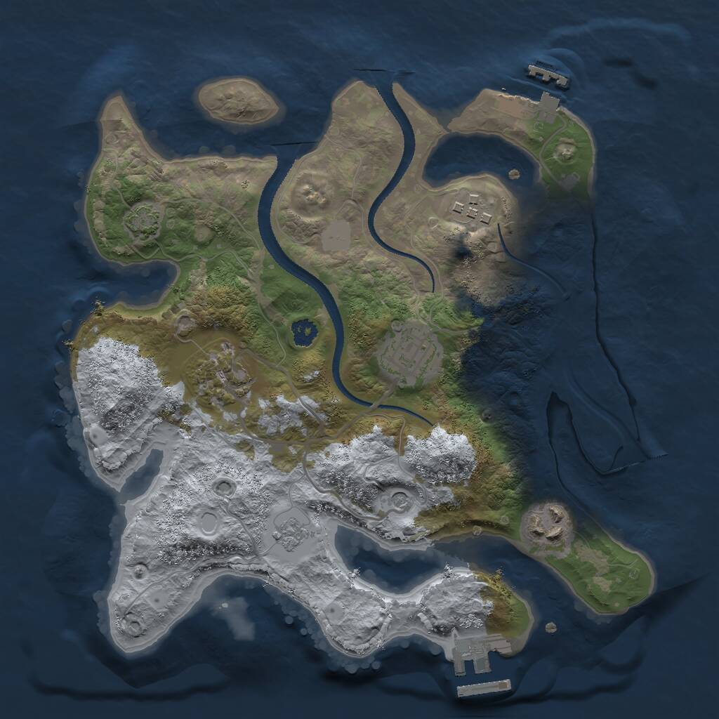 Rust Map: Procedural Map, Size: 2700, Seed: 1769947285, 10 Monuments