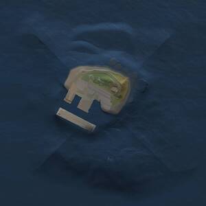 Thumbnail Rust Map: Procedural Map, Size: 1024, Seed: 2500, 2 Monuments